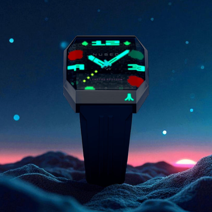 Nubeo Console Automatic Atari Asteroids 2600 Limited Edition Orbiting Blue angled shot picture