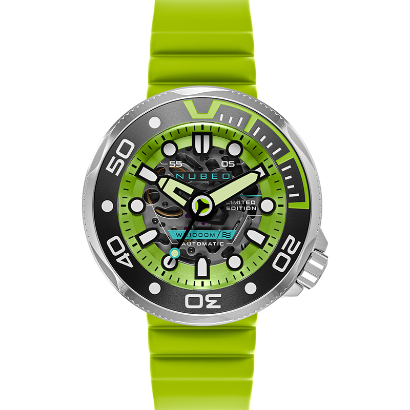 Nubeo Ventana Skeleton Automatic Limited Edition Lime Green