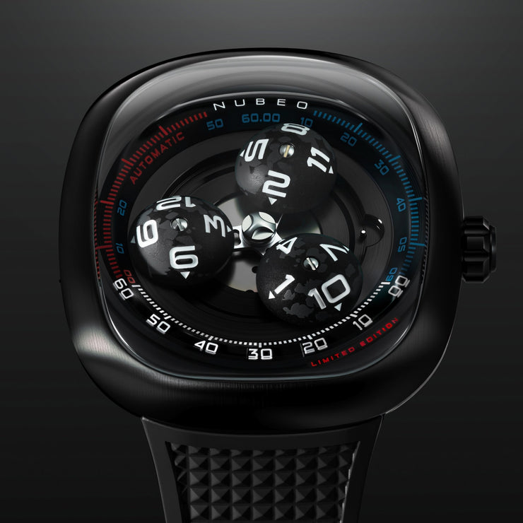 Nubeo Tri-star Orbit Automatic Limited Edition Lunar Black