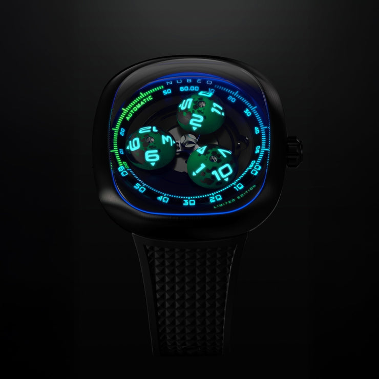Nubeo Tri-star Orbit Automatic Limited Edition Lunar Black