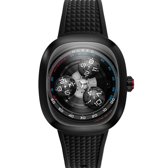 Nubeo Tri-star Orbit Automatic Limited Edition Lunar Black* angled shot picture