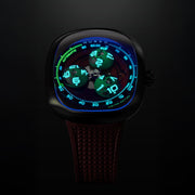 Nubeo Tri-star Orbit Automatic Limited Edition Rocket Red