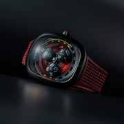 Nubeo Tri-star Orbit Automatic Limited Edition Rocket Red