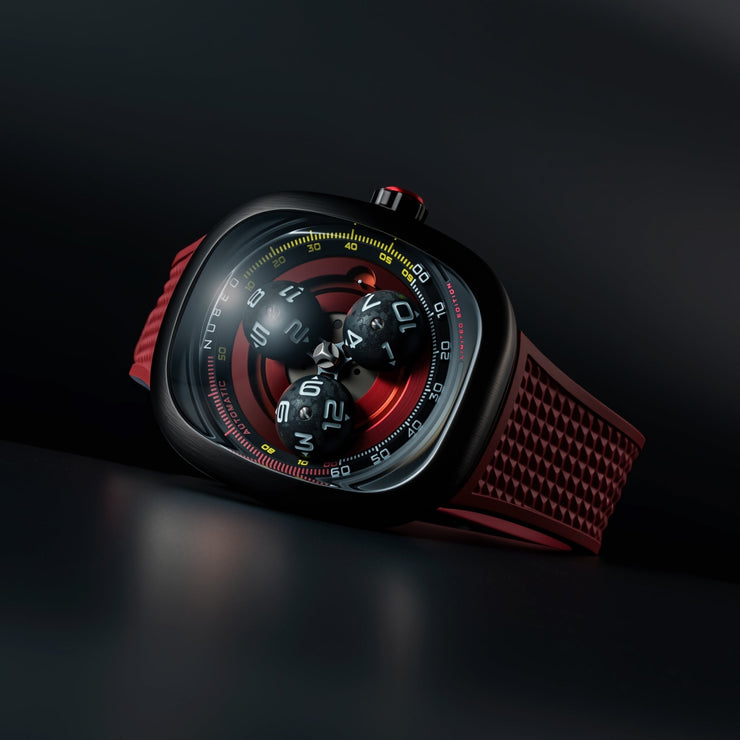 Nubeo Tri-star Orbit Automatic Limited Edition Rocket Red