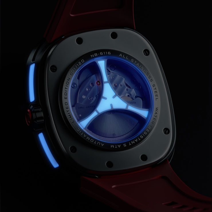 Nubeo Tri-star Orbit Automatic Limited Edition Rocket Red