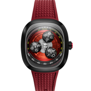 Nubeo Tri-star Orbit Automatic Limited Edition Rocket Red