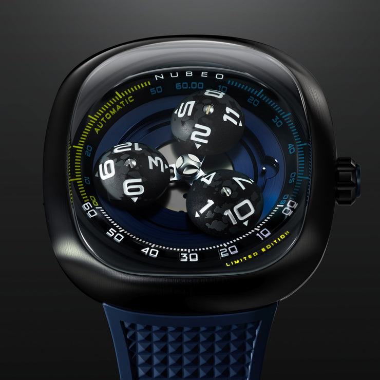 Nubeo Tri-star Orbit Automatic Limited Edition Planetary Blue