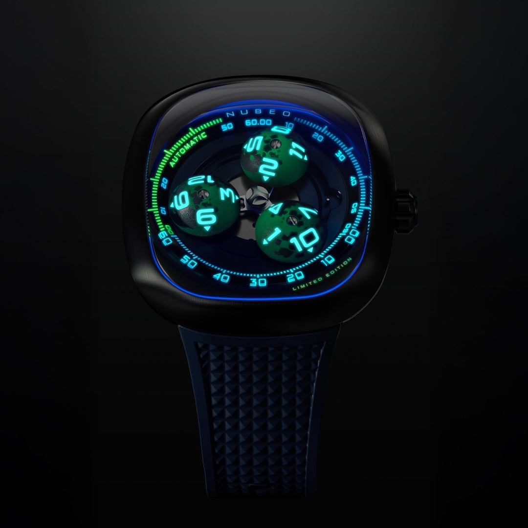 ヌーラビオ Nubeo Tri-star Orbit Automatic Limited Edition Planetary Blue