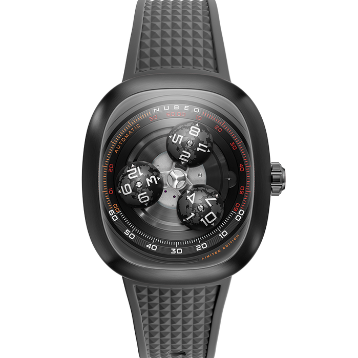 Nubeo Tri-star Orbit Automatic Limited Edition Starlit Black angled shot picture