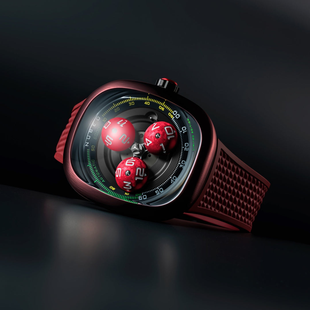 Nubeo Tri-star Orbit Automatic Limited Edition Flame Red – Watches.com