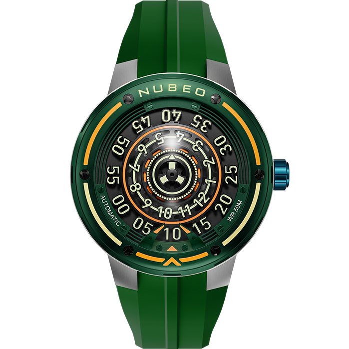 Nubeo Orbiter Automatic Limited Edition Asteroid Green angled shot picture