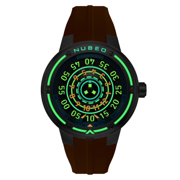 Nubeo Orbiter Automatic Solar Blaze Limited Edition angled shot picture