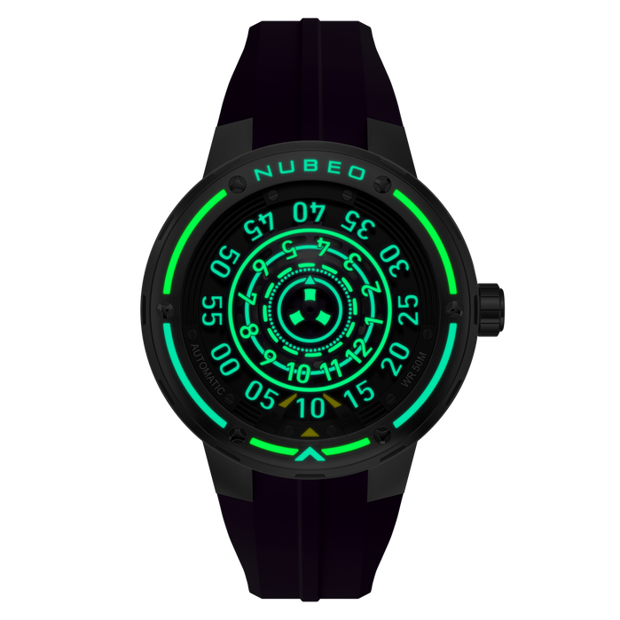 Nubeo Orbiter Automatic Planetary Purple Limited Edition angled shot picture