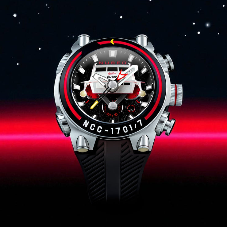 Nubeo Deimos Chronograph Star Trek Galileo Starship Black Limited Edition