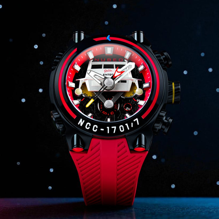 Nubeo Deimos Chronograph Star Trek Galileo Limited Edition Starship Red