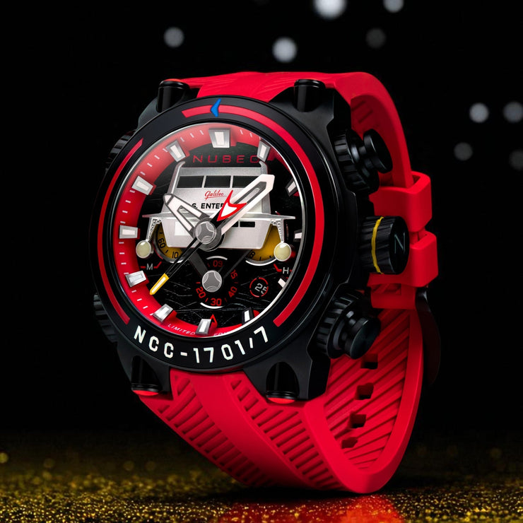 Nubeo Deimos Chronograph Star Trek Galileo Limited Edition Starship Red