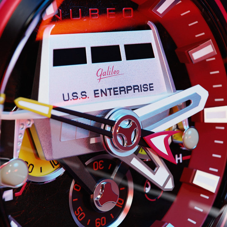 Nubeo Deimos Chronograph Star Trek Galileo Limited Edition Starship Red
