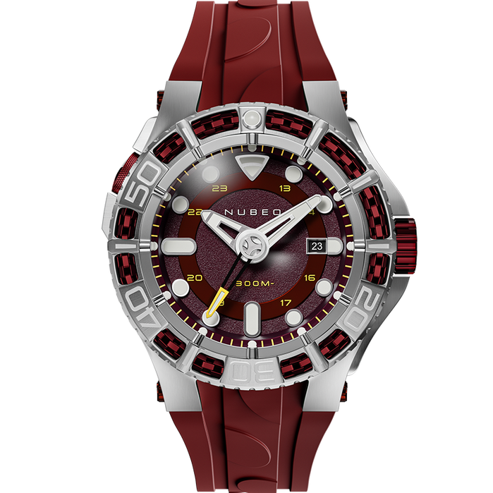 Nubeo Manta Automatic Limited Edition Red Tide angled shot picture