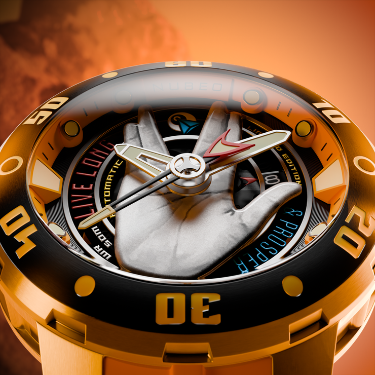 Nubeo Mariner Automatic Star Trek Live Long & Prosper Vulcan Yellow Limited Edition