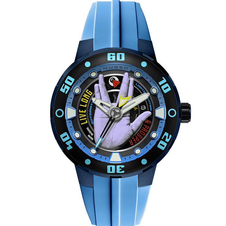 Nubeo Mariner Automatic Star Trek Live Long & Prosper Vulcan Blue Limited Edition