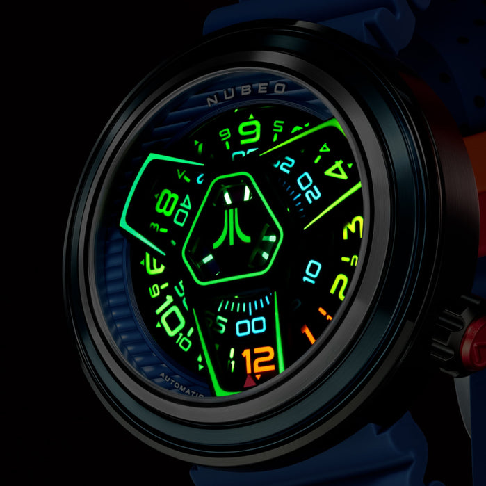 Nubeo Ventana Automatic Atari Retro Gamer Limited Edition Blue Beacon angled shot picture