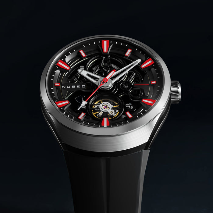 Nubeo Ulysses Automatic Ethereal Black Limited Edition angled shot picture