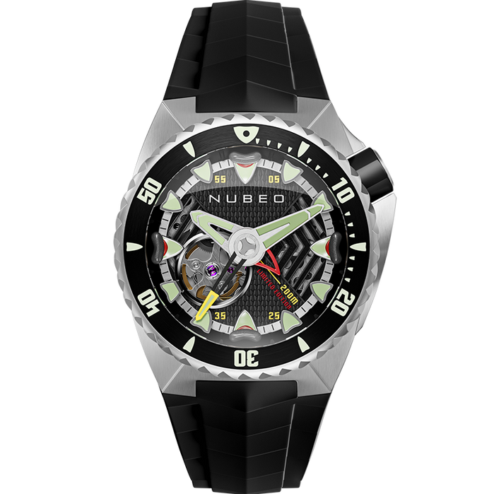 Nubeo Megalodon Automatic Predator Black Limited Edition angled shot picture