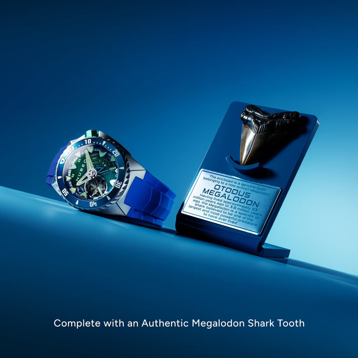 Nubeo Megalodon Automatic Apex Blue Limited Edition angled shot picture
