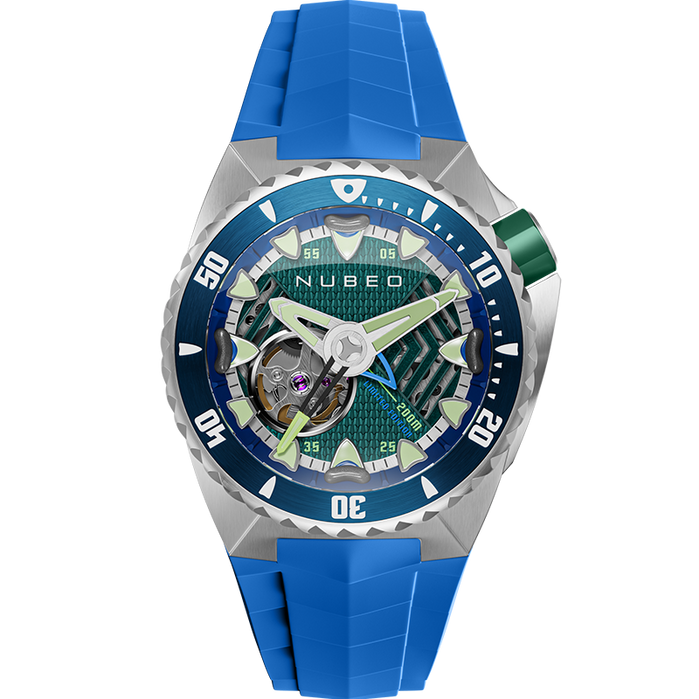 Nubeo Megalodon Automatic Apex Blue Limited Edition angled shot picture