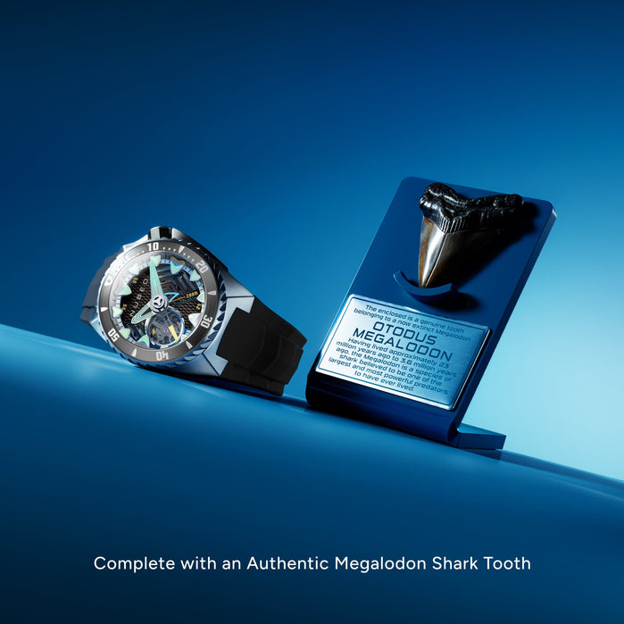Nubeo Megalodon Automatic Ocean Abyss Limited Edition angled shot picture