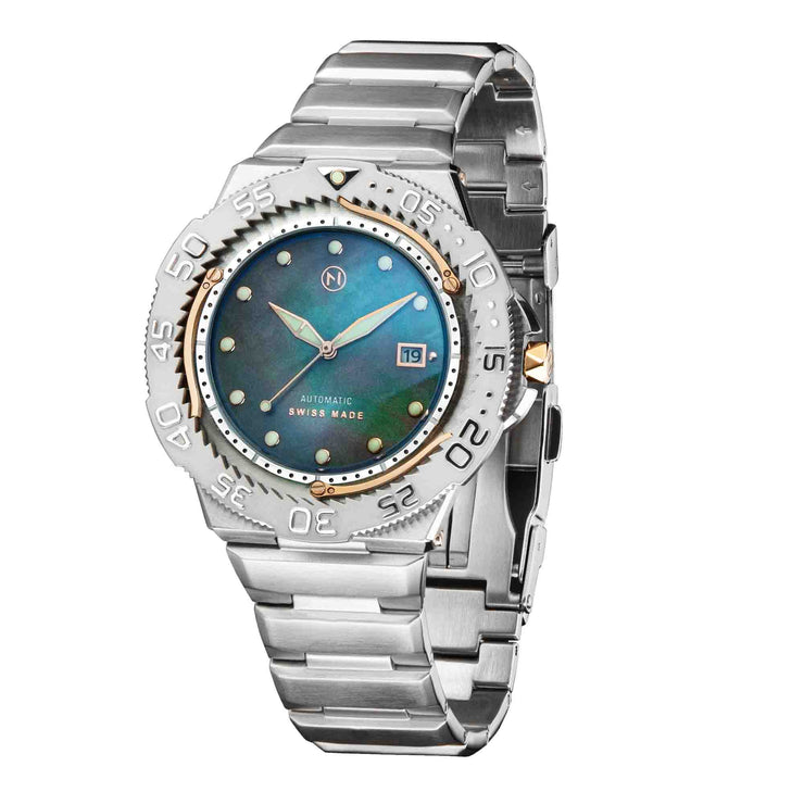 Nove Trident Automatic Diver Tahitian Mother of Pearl SS