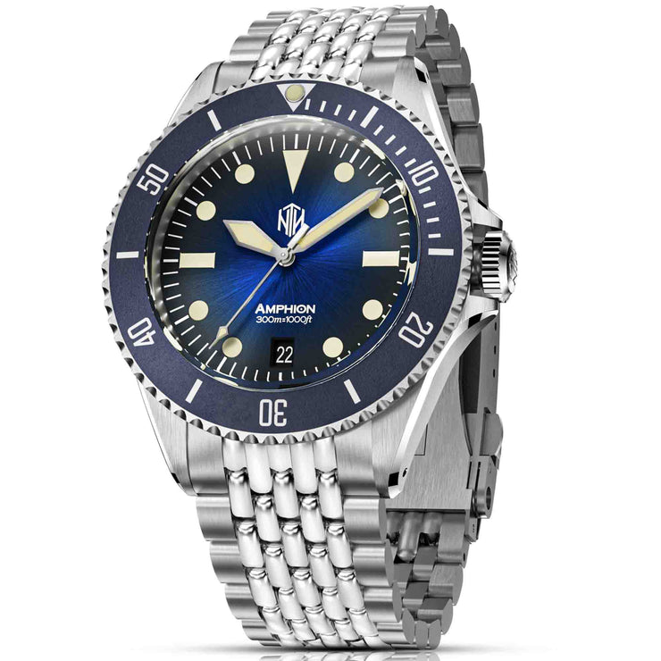 NTH Amphion Automatic Date Beads of Rice Midnight Blue
