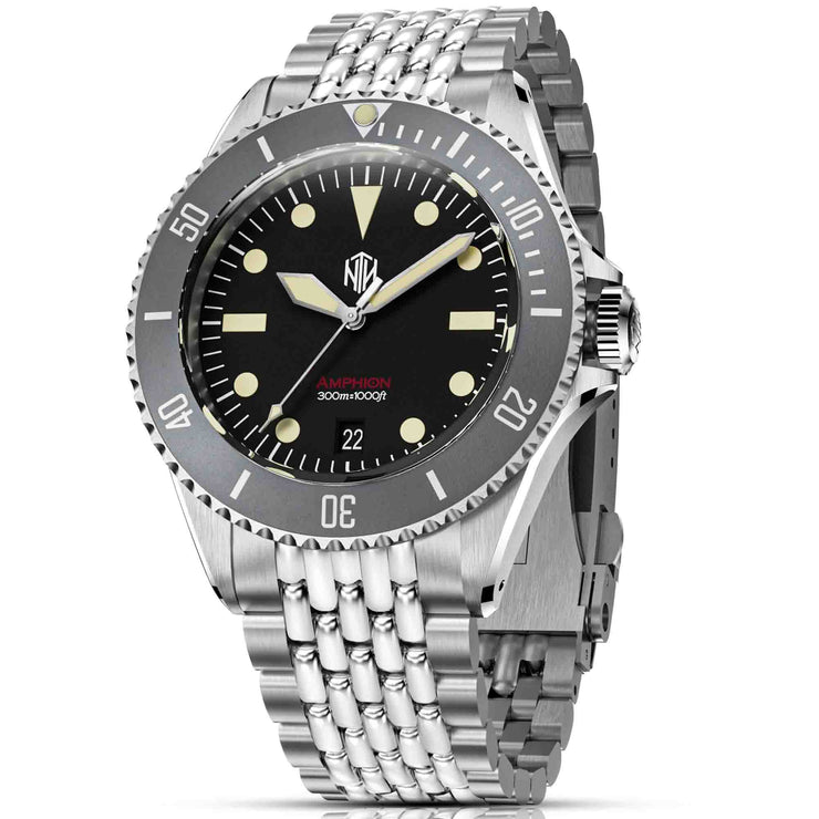 NTH Amphion Commando Automatic Date Beads of Rice Black