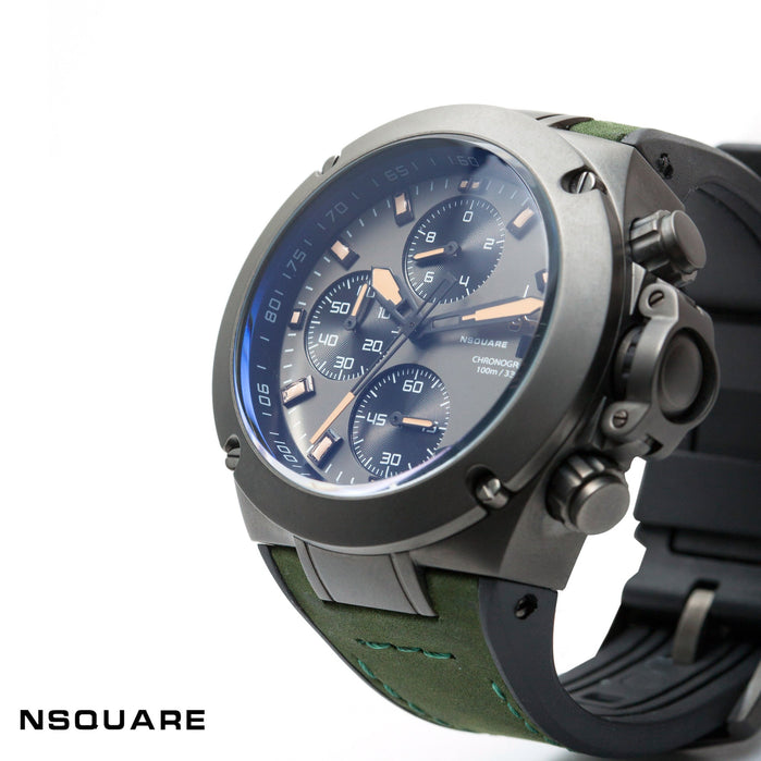 Nsquare Navigator Chrono 45mm Green angled shot picture