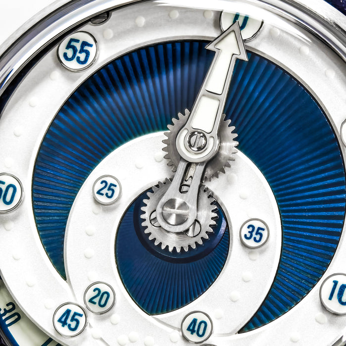 Mandetbrote Orbital Automatic Navy Silver Limited Edition angled shot picture