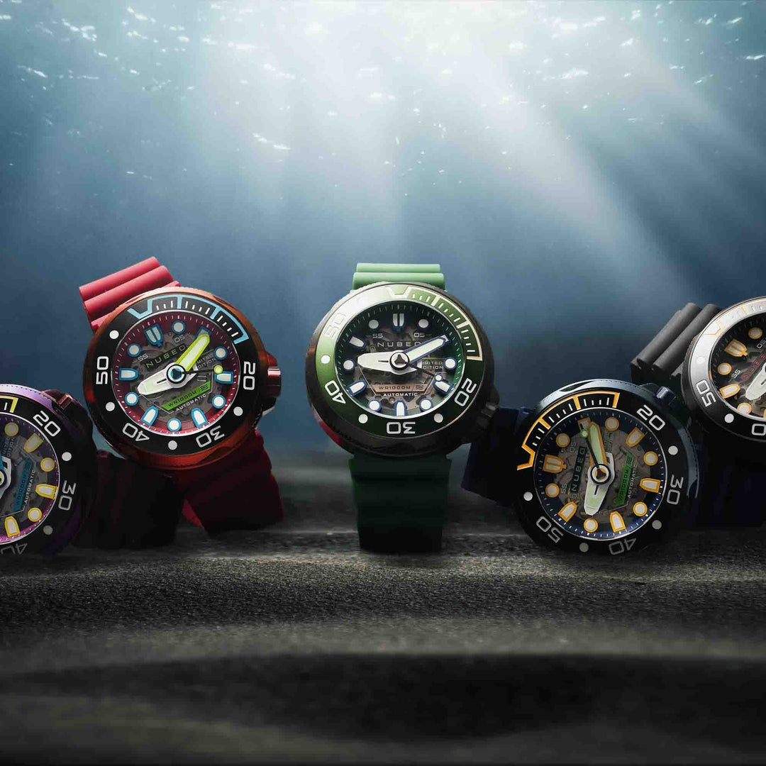 Nubeo Ventana Skeleton Automatic Limited Edition Wet Suit Black