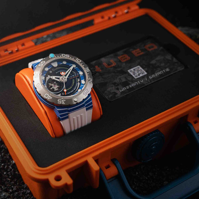 Nubeo Opportunity Automatic Forged Carbon Fiber Blue Limited Edition angled shot picture