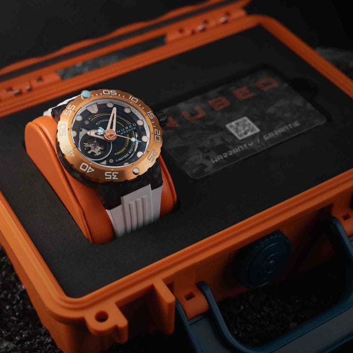 Nubeo Opportunity Automatic Forged Carbon Fiber Rose Gold Limited Edition angled shot picture