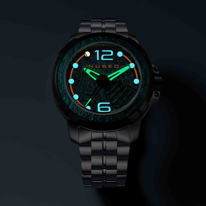 Nubeo Apollo Automatic One Small Step Astral Green Limited Edition angled shot picture