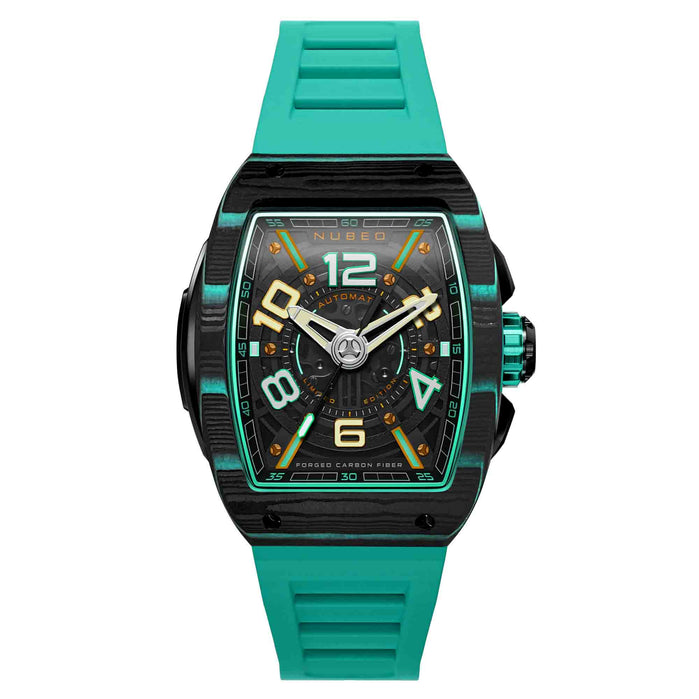 Nubeo Parker Automatic Carbon Teal Limited Edition angled shot picture