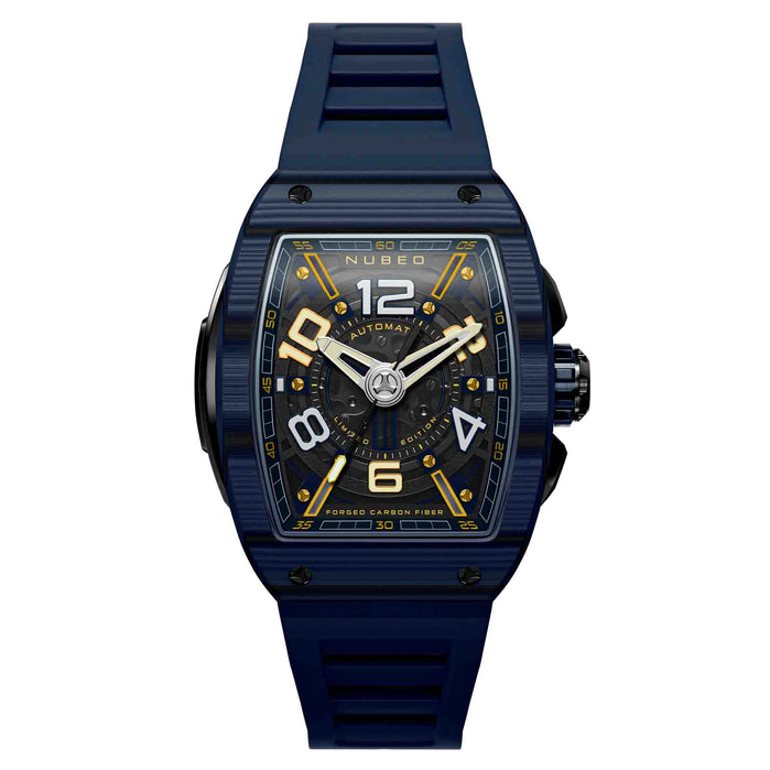 Nubeo Parker Automatic Carbon Blue Limited Edition angled shot picture