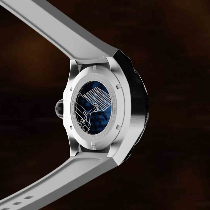Nubeo Messenger Tourbillon Curious Blue Limited Edition angled shot picture