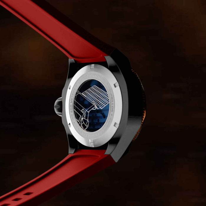 Nubeo Messenger Tourbillon Black Red Limited Edition angled shot picture
