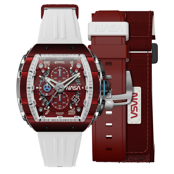 Nubeo Magellan Chronograph NASA Red Earth Limited Edition angled shot picture