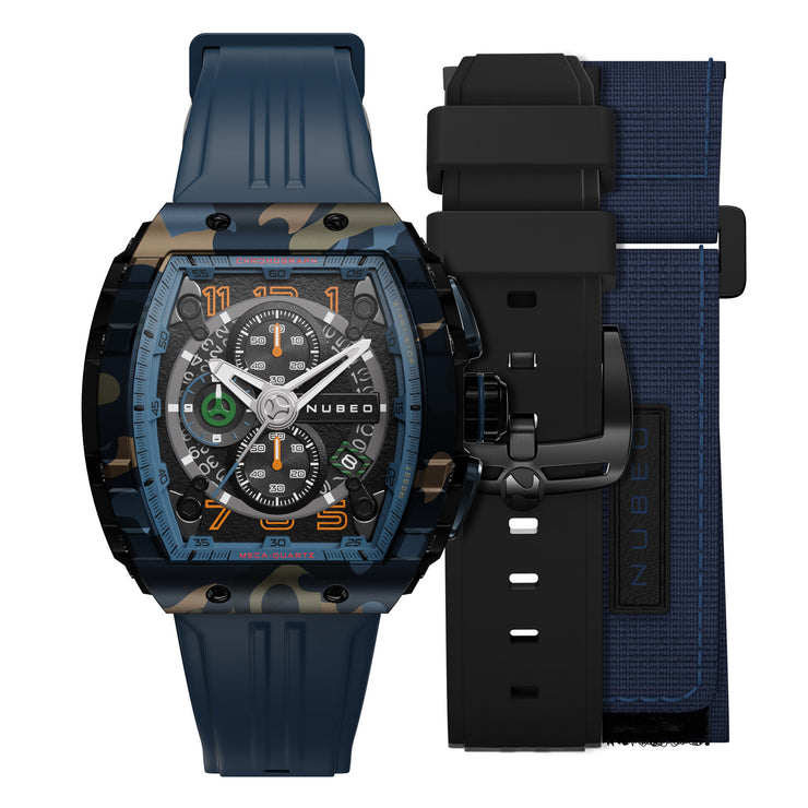 Nubeo Magellan Chronograph Blue Camo