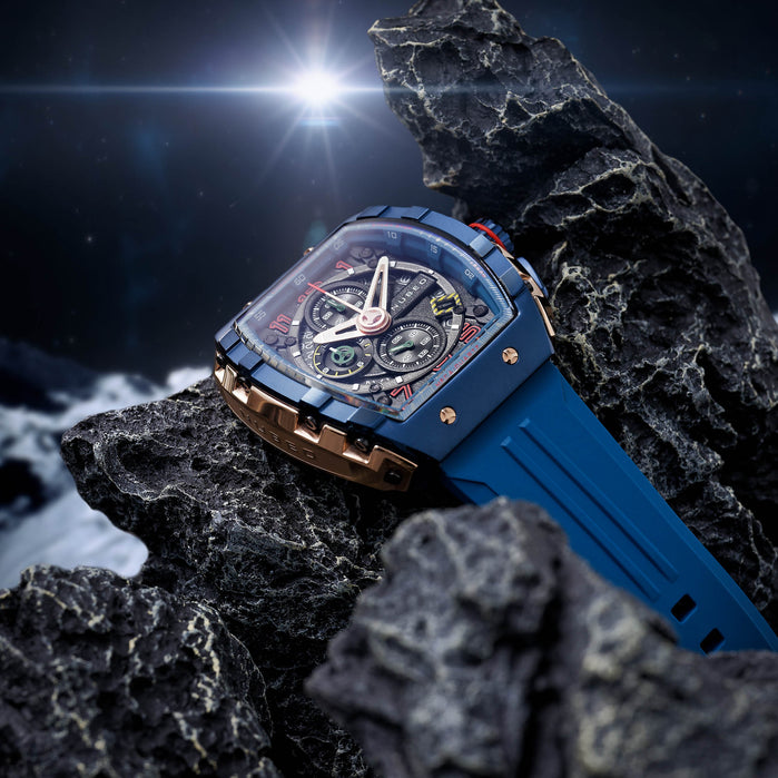 Nubeo Magellan Chronograph Navy angled shot picture