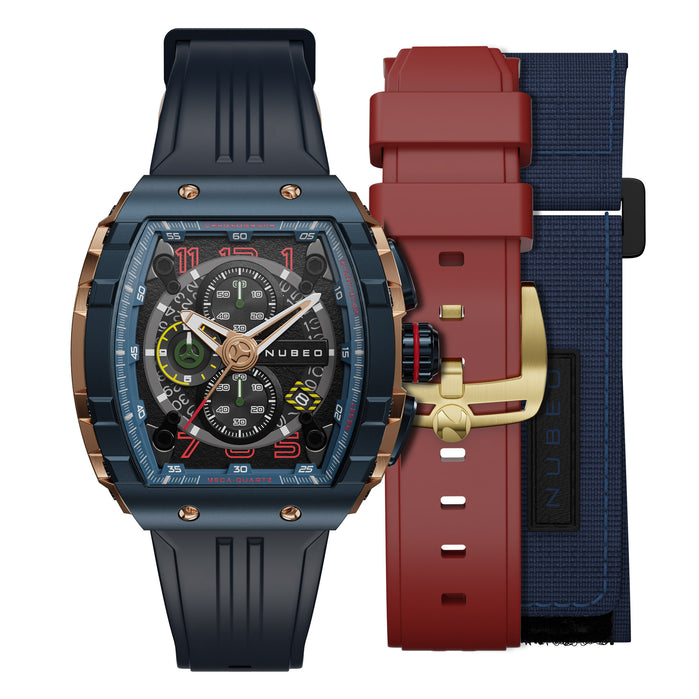 Nubeo Magellan Chronograph Navy angled shot picture