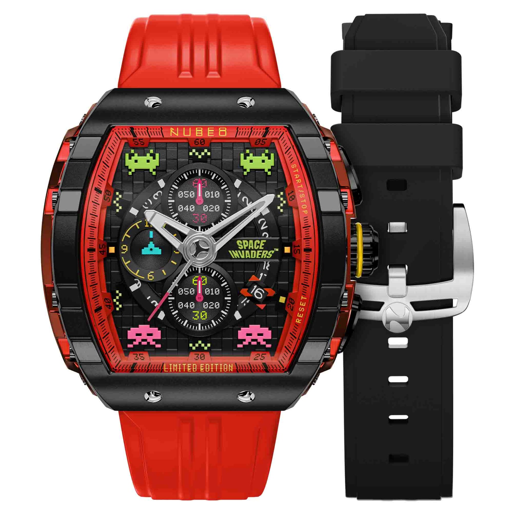Nubeo Magellan Chronograph Space Invaders Limited Edition Pixel