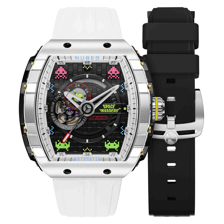 Nubeo Magellan Automatic Space Invaders Stardust Silver Limited Edition