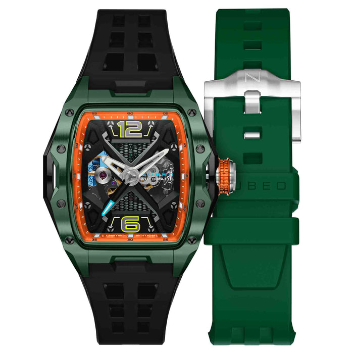 Nubeo DaVinci Automatic Juniper Green Limited Edition angled shot picture